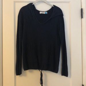 Anthropologie Navy knit hoodie small